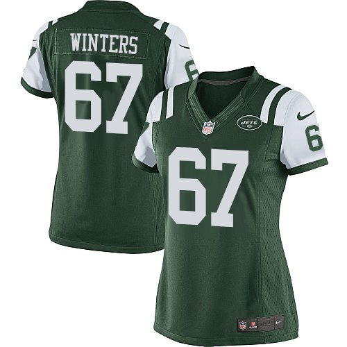Women's Limited Brian Winters Nike Jersey Green Home - #67 NFL New York Jets